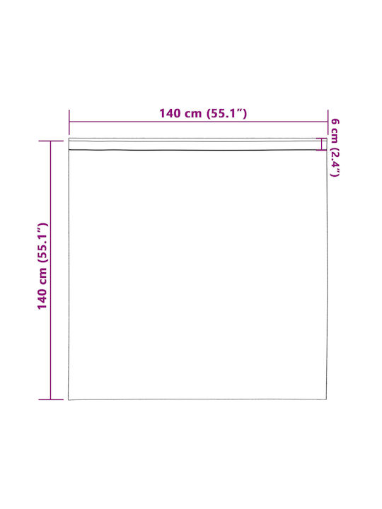 vidaXL Set Window Curtains With Ecru Pencil Pleat 140x140cm