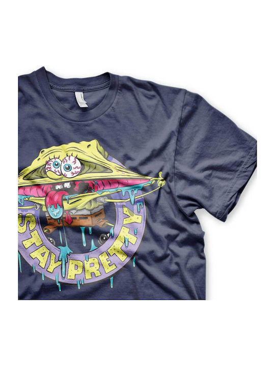 Spongebob Stay Pretty Navy T-shirt Ανδρικό Nic-1-sb009-dtf501-nv