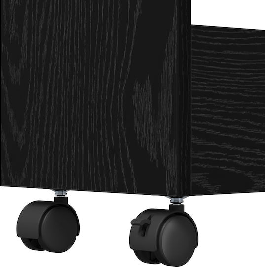 vidaXL Επιδαπέδια Ραφιέρα Μπάνιου Ξύλινη 60x22x80cm Μαύρη