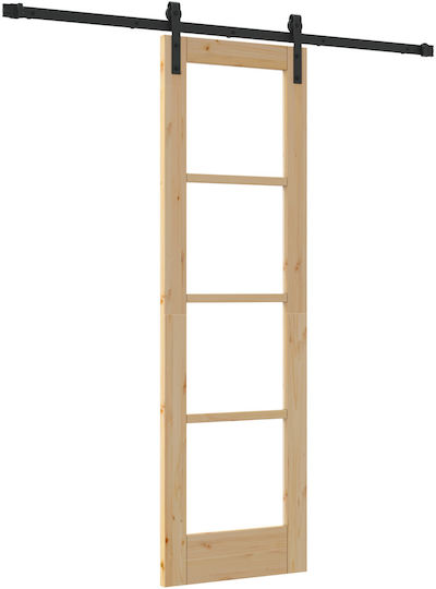 Vidaxl Schiebetüren Set Zubehör 'orkdal' Massivholz & Glas