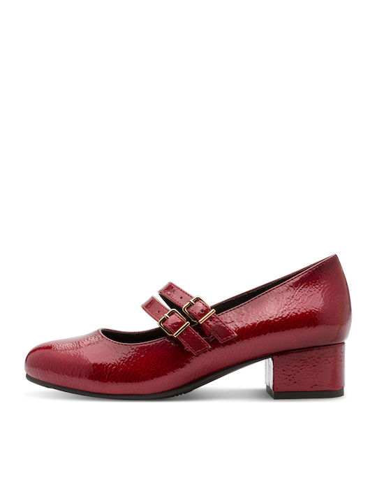 Anatomic Patent Leather Red Heels with Strap