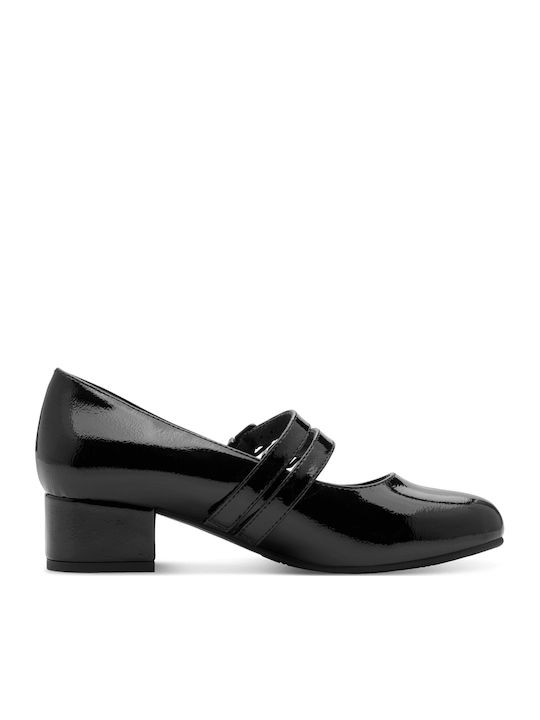 Anatomic Patent Leather Black Heels with Strap