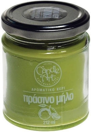 Candle n'Art Scented Candle Jar with Scent With Green Apple Essential Oils Green 370gr 1pcs