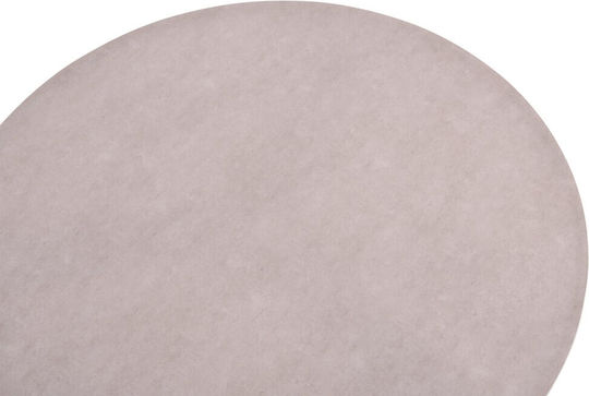 Dosun Rund Esstisch mit Glober Oberfläche Beige 120x120x74cm