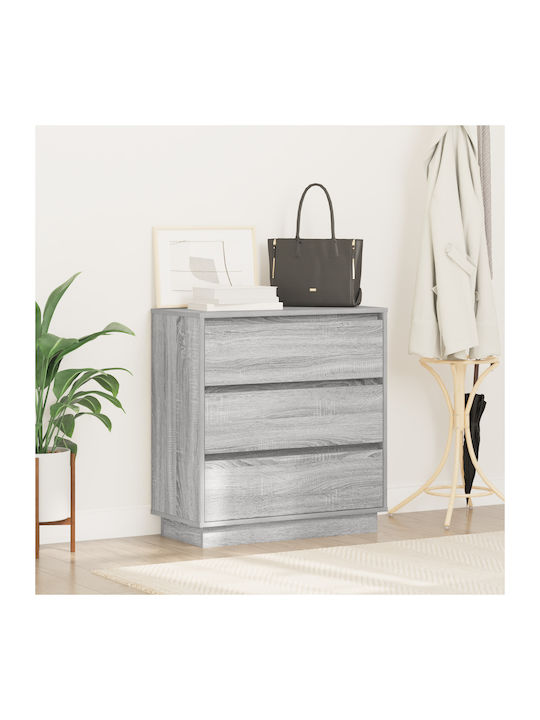 Wooden Chest of Drawers Γκρι Σονομα 71x34.5x75cm