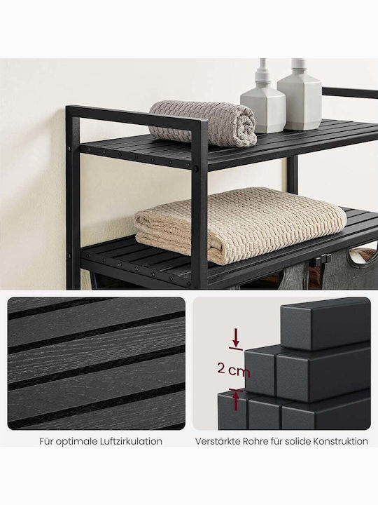 Vasagle Coș De Rufe Metalic 92lt 73x33x92cm Gri
