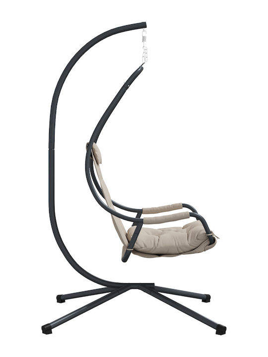 Metallic Swing Nest with Stand Brown L95xW105xH195cm