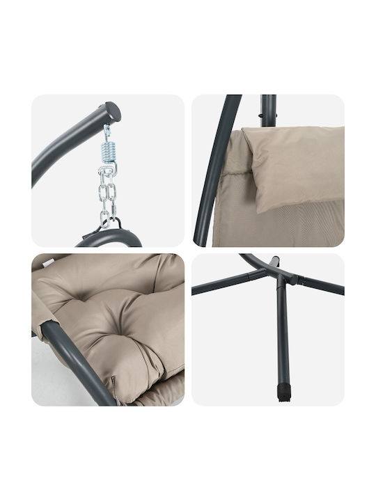 Metallic Swing Nest with Stand Brown L95xW105xH195cm