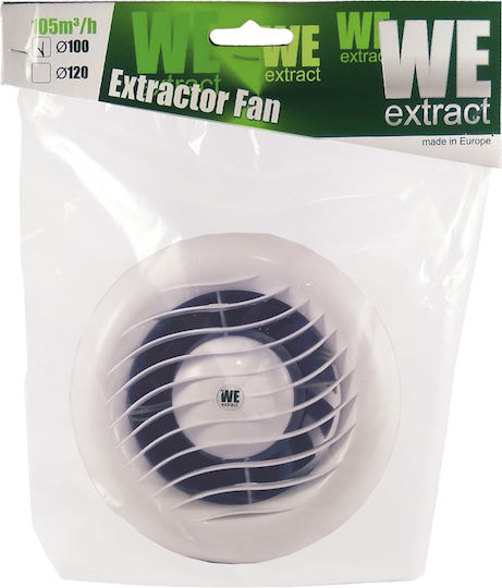 Mmotors Wall Mounted Bathroom Ventilator 100mm White