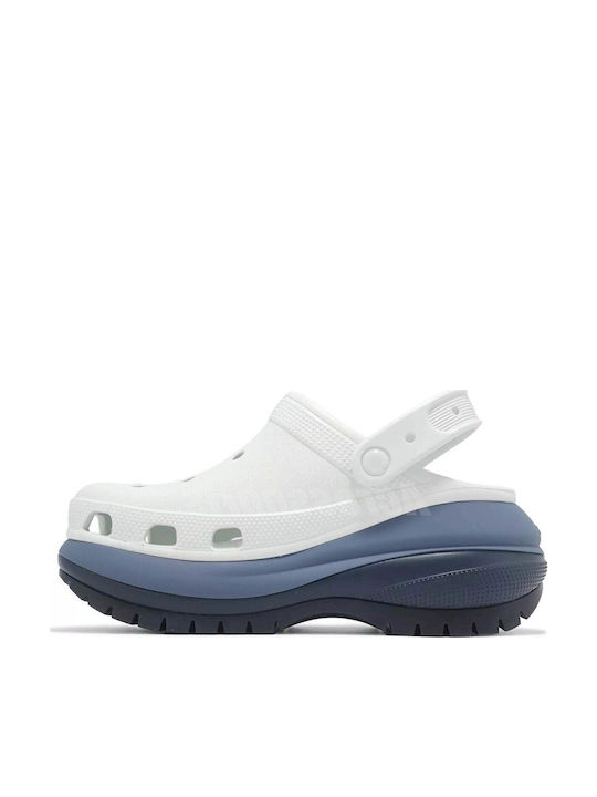 Crocs Crush Femei Sabot Albe