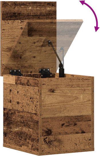 vidaXL Декоративна куфар Дърво Кафяв 30x35x35бр