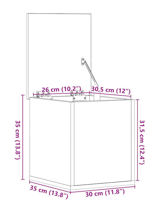 vidaXL Trunchi decorativ Lemn Maro 30x35x35buc