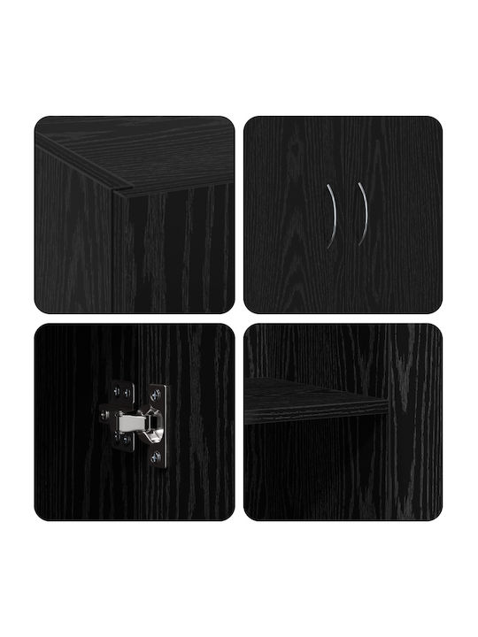 Cabinet de Birou Negru 60x32x77.5cm