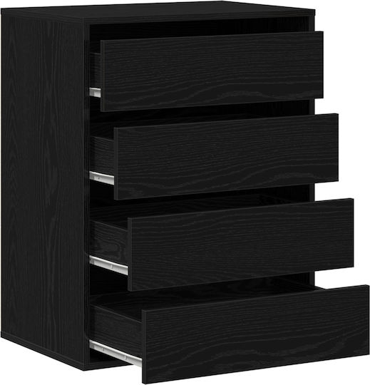 Συρταριέρα Γραφείου από MDF Μαύρη 60x41x76cm