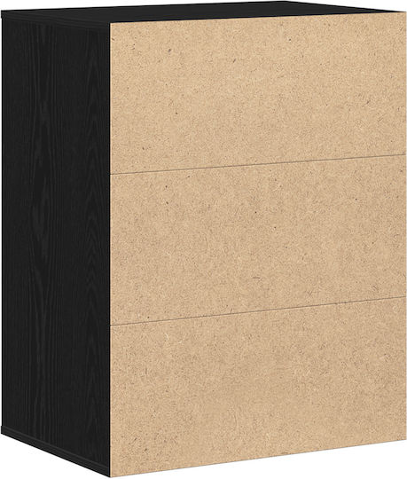 Συρταριέρα Γραφείου από MDF Μαύρη 60x41x76cm