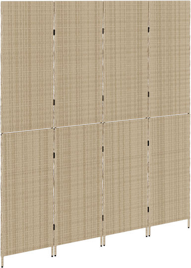 vidaXL Декоративен Параван Дървен 196x200см