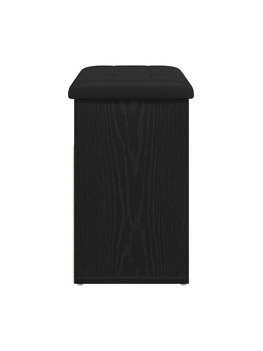 Έπιπλο Εισόδου με Παγκάκι Μαύρο Δρυς 60x30x48εκ.