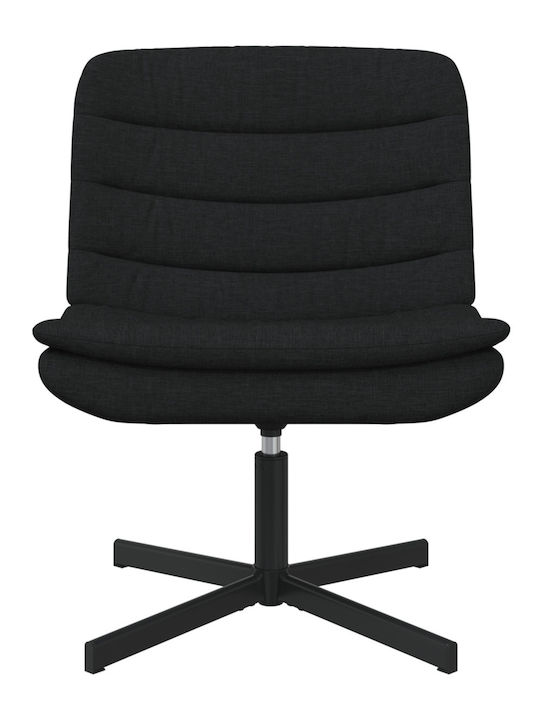 Rotativă Scaun Vizitator în Culoare Negru 63x75x76cm 1buc