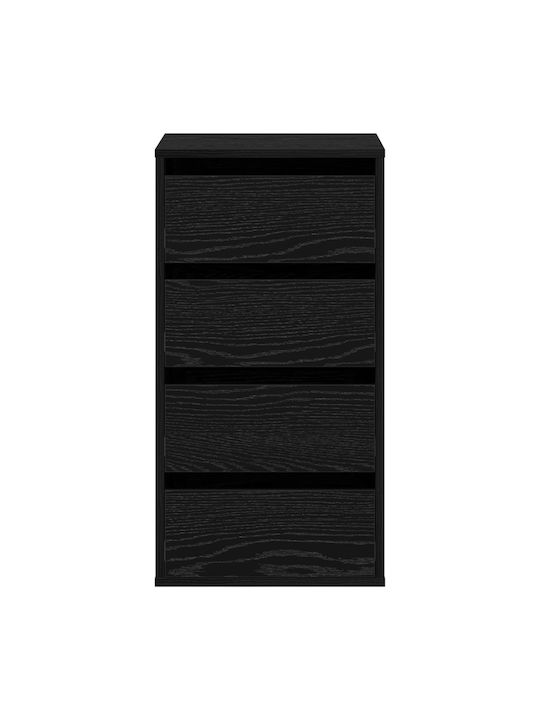 Drawers Storage Wooden with 4 Drawers L40xW41xH76cm