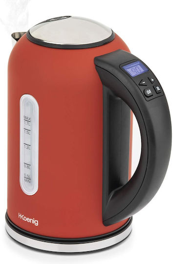 HKoenig Kettle 1.7lt 2200W Red