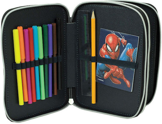 Gim Double Pencil Case Spiderman Frame 337-10100