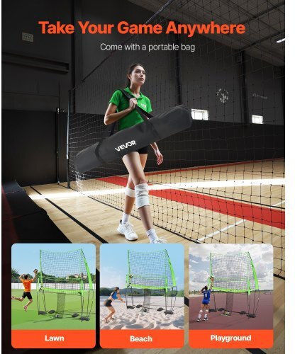 Vevor Portable Volleyball Training System Indoor Outdoor Pqxlwjqkjqwbis5iv001v0
