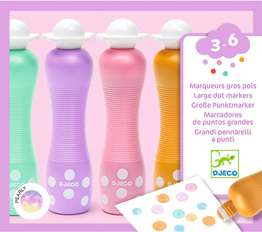 Djeco 4 Zeichenstifte Aus Schaum Mit Perlen Farben