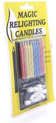 Simple Birthday Candle Regular Multicolored 10pcs