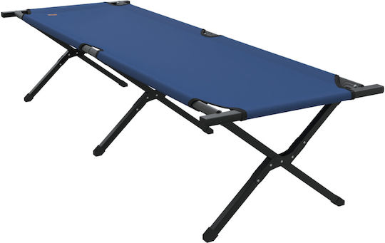 vidaXL Foldable Metallic Beach Sunbeds Blue 69x193x45cm 2pcs