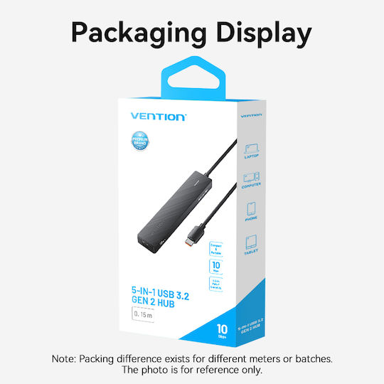 Vention Hub 5 Θυρών USB 3.2 με σύνδεση USB-C