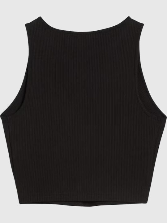 Women's Cotton Sleeveless Crop Top Puma Black