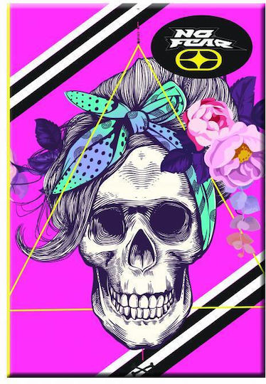 No Fear Notebook Ruled B5 40 Sheets Skuly- Gold 1pcs (Μiscellaneous Designs/Colors)