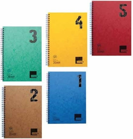 Neohart Spiral Notebook Ruled B5 90 Sheets 3 Subjects Simple 1pcs (Μiscellaneous colours)