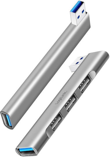 LogiLink Hub 4 Porturi USB 3.0 Cu Conectare USB-A Gri