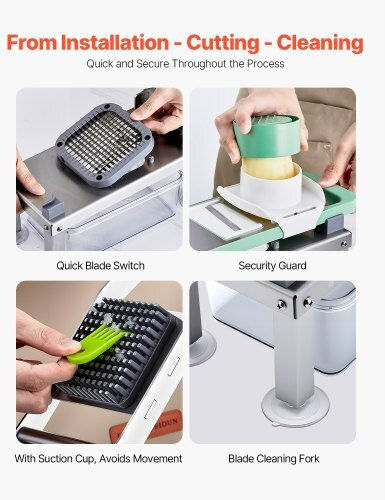 Vevor Stainless Steel Vegetable Chopper 9pcs