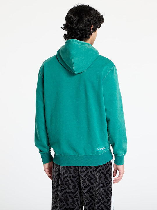 Graphic Sweatshirt mit Kapuze Grün