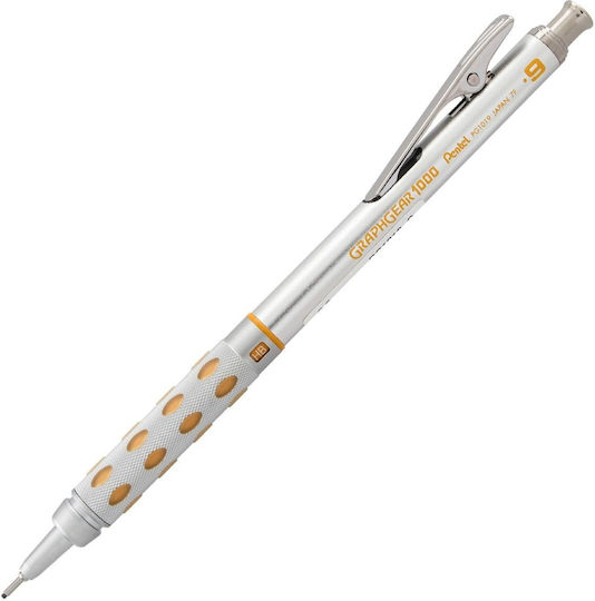 Pentel Graphgear 1000 Mechanical Pencil for Drawing Metallic 1pcs Silver
