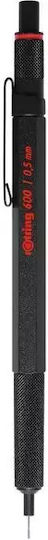 Rotring 600 Mechanical Pencil for Drawing Metallic 1pcs Black