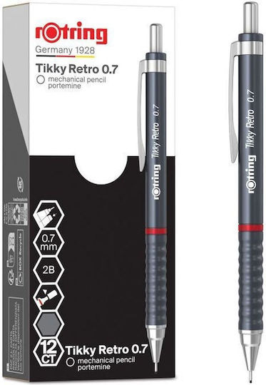 Rotring Tikky Retro 0.7mm Grey Mechanical Pencil 3026982025708
