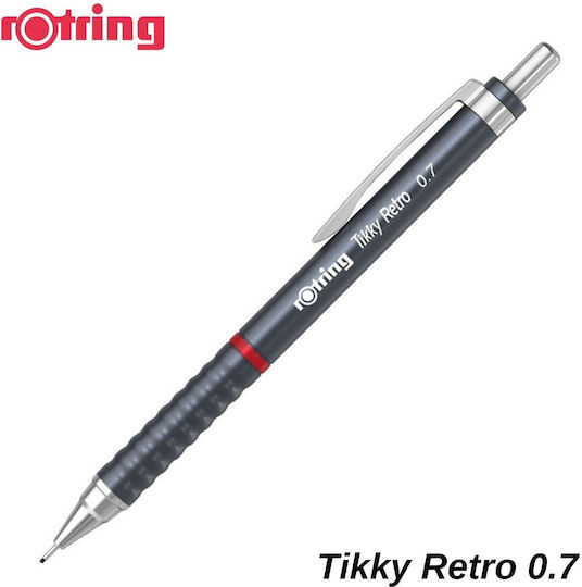 Rotring Tikky Retro 0.7mm Grey Mechanical Pencil 3026982025708