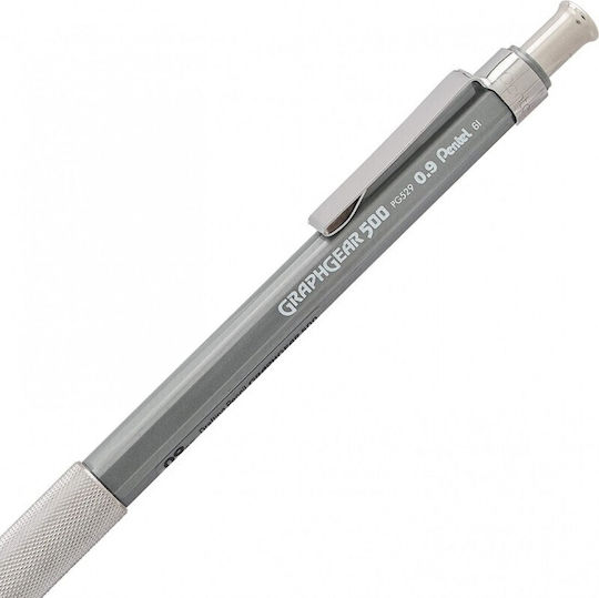 Pentel Graphgear 500 Mechanical Pencil for Drawing Metallic 1pcs Gray