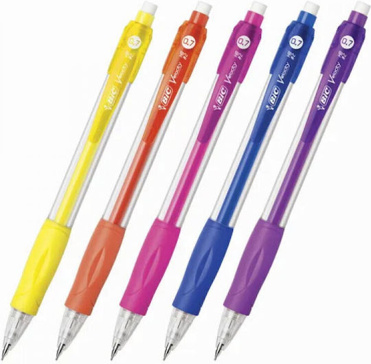 BIC Velocity Mechanischer Bleistift zum Zeichnen Kunststoff 0.7mm mit Radiergummi 1Stück (Μiverse Farben)