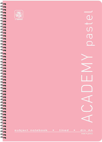 Typotrust Спирал Тетрадка Бял 60 Листа 3 Теми Academy Pastel 1бр (Различни дизайни/цветове)