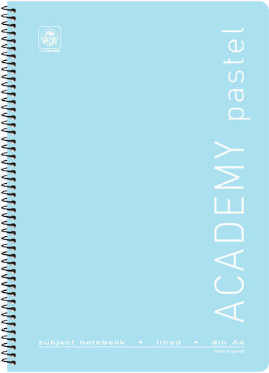 Typotrust Спирал Тетрадка Бял 60 Листа 3 Теми Academy Pastel 1бр (Различни дизайни/цветове)
