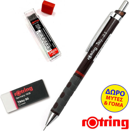 Rotring Tikky Mechanical Pencil for Drawing Plastic 1pcs Burgundy