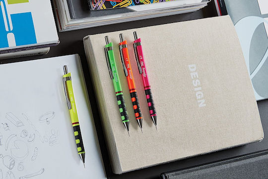 Rotring Tikky Mechanischer Bleistift zum Zeichnen Kunststoff 0.7mm mit Radiergummi Neon Yellow 2007251