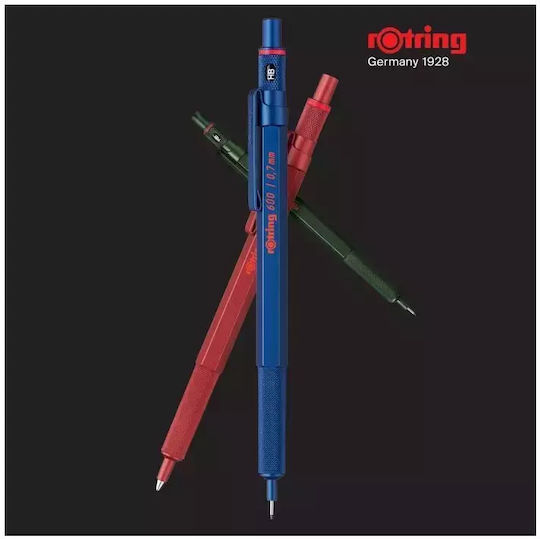 Rotring 600 Mechanical Pencil for Drawing Metallic 1pcs Blue