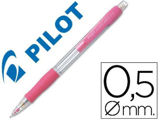 Pilot Super Механичен Молив Метално 0.5мм с Гума и Ножица 12бр Розов