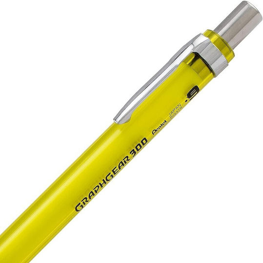 Pentel Graphgear300 Mechanical Pencil for Drawing Plastic 1pcs Yellow