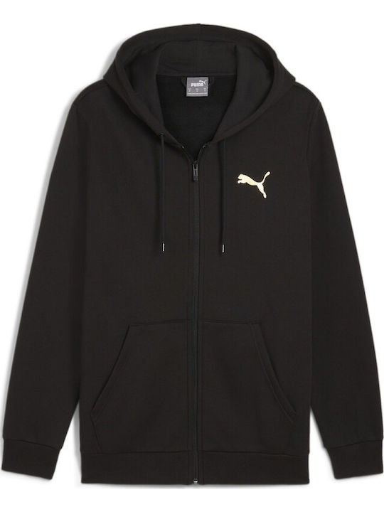 M Ess+ Logo Cardigan With Black Hood